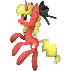 Size: 2300x2300 | Tagged: safe, artist:meotashie, oc, oc only, pony, unicorn, bow, solo