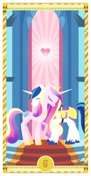 Size: 400x775 | Tagged: safe, artist:janeesper, princess cadance, shining armor, g4, card, major arcana, tarot card, the lovers