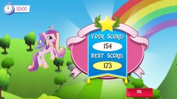 Size: 1136x640 | Tagged: safe, gameloft, screencap, princess cadance, alicorn, pony, g4, butterfly wings, clear the skies, double wings, multiple wings, they just didn't care, wat, wings, you had one job