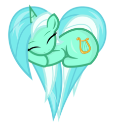 Size: 2500x2778 | Tagged: safe, artist:negasun, lyra heartstrings, g4, female, heart pony, simple background, sleeping, solo, transparent background, vector