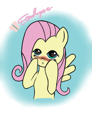 Size: 762x1048 | Tagged: safe, artist:tauberpa, fluttershy, g4, blushing, female, solo