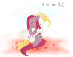 Size: 3200x2532 | Tagged: safe, artist:wonderwal, pinkie pie, surprise, g4, duo, hug, pinkamena diane pie