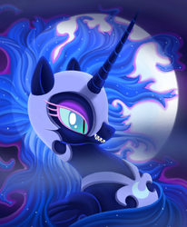 Size: 1000x1215 | Tagged: safe, artist:themovedragenda, nightmare moon, g4, female, solo