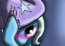 Size: 3360x2380 | Tagged: safe, artist:starsareinthesky, trixie, pony, unicorn, g4, blushing, female, mare, solo