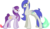 Size: 5248x3000 | Tagged: safe, artist:demonreapergirl, oc, oc only, earth pony, fire pony, pegasus, pony, eye contact, fireponies, grin, smiling, tail wrap, tattoo