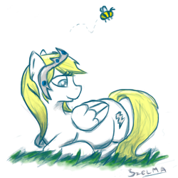 Size: 500x500 | Tagged: safe, artist:dunnowhattowrite, oc, oc only, pegasus, pony, 30 minute art challenge, female, joyce, pregnant, solo
