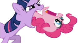 Size: 564x311 | Tagged: safe, edit, pinkie pie, twilight sparkle, pony, g4, female, forever