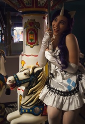 Size: 562x822 | Tagged: safe, artist:neko-no-danna, rarity, human, g4, carousel, cosplay, irl, irl human, photo