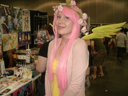 Size: 4000x3000 | Tagged: safe, artist:arp-photography, fluttershy, human, g4, anime expo, convention, cosplay, floral head wreath, irl, irl human, photo, solo