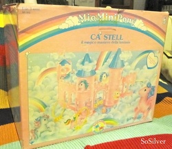 Size: 668x576 | Tagged: safe, photographer:sosilver, firefly, fizzy, medley, g1, dream castle, italian, packaging