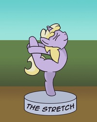 Size: 967x1206 | Tagged: safe, artist:gogglesparks, dinky hooves, pony, g4, backbend, female, filly, needle stretch, solo, stretching