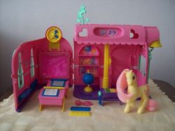 Size: 640x479 | Tagged: safe, photographer:xelli, sky skimmer, g2, irl, photo, playset, school, solo, toy