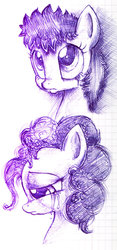 Size: 612x1305 | Tagged: safe, artist:justfrankska, pinkie pie, oc, g4, crying, pen, sad