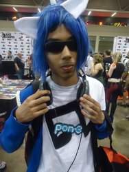 Size: 960x1280 | Tagged: safe, dj pon-3, vinyl scratch, human, g4, alice cooper, cosplay, fan expo canada, irl, irl human, photo
