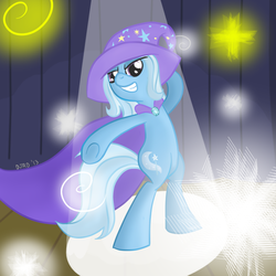 Size: 800x800 | Tagged: safe, artist:dj-rainbow-dash, trixie, pony, g4, bipedal, female, solo, stage