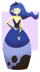 Size: 1024x1824 | Tagged: safe, artist:cosmicponye, princess luna, human, g4, eyes closed, female, humanized, solo