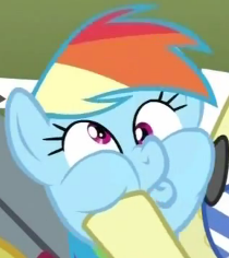 Size: 210x236 | Tagged: safe, screencap, rainbow dash, pony, g4, the super speedy cider squeezy 6000, dashface, faic