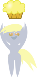Size: 621x1284 | Tagged: safe, artist:laczkour, derpy hooves, pegasus, pony, g4, all hail the muffin, female, mare, muffin, solo