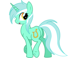 Size: 4267x3200 | Tagged: safe, artist:vexx3, lyra heartstrings, pony, unicorn, g4, female, looking back, mare, simple background, solo, transparent background, vector