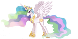 Size: 1280x644 | Tagged: safe, artist:schnuffitrunks, princess celestia, alicorn, pony, g4, female, mare, simple background, solo, transparent background