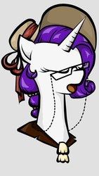 Size: 341x604 | Tagged: safe, artist:sammi7, rarity, g4, female, glasses, hat, solo