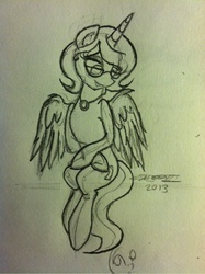 Size: 500x670 | Tagged: safe, artist:walliscolours, oc, oc only, oc:bonniecorn, pony, glasses, ponified, solo