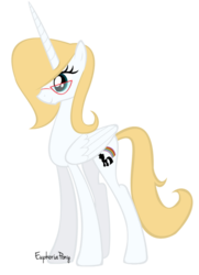 Size: 500x689 | Tagged: safe, artist:vivian reed, oc, oc only, oc:bonniecorn, alicorn, pony, glasses, ponified, solo