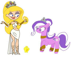 Size: 999x799 | Tagged: safe, artist:screwbally, screwball, human, pony, g4, apple of discord, crossover, eris (goddess), the grim adventures of billy and mandy