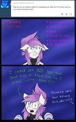 Size: 850x1350 | Tagged: safe, artist:ichibangravity, oc, oc only, ask king sombra pie, rae mix, tumblr