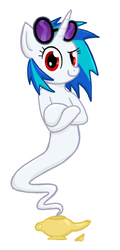 Size: 375x780 | Tagged: safe, artist:thecheeseburger, dj pon-3, vinyl scratch, genie, g4, dreamworks face, female, solo