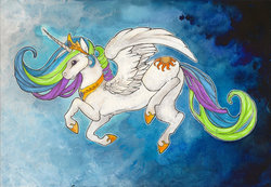 Size: 1024x709 | Tagged: safe, artist:awaicu, princess celestia, g4, female, solo, traditional art