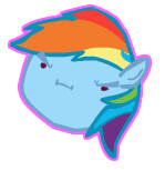 Size: 149x153 | Tagged: safe, artist:keno9988, rainbow dash, g4, female, hair highlight, solo