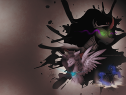 Size: 1280x960 | Tagged: safe, artist:wiggles, king sombra, princess luna, ask king sombra, g4, wallpaper