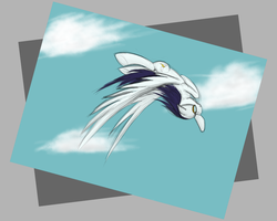 Size: 1024x819 | Tagged: safe, artist:crimsonblossom42, soarin', g4, flying, male, solo