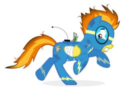 Size: 2200x1600 | Tagged: safe, artist:misteraibo, spitfire, pegasus, pony, g4, equestrian air force, fanfic, female, show accurate, simple background, solo, transparent background, vector, wonderbolts uniform