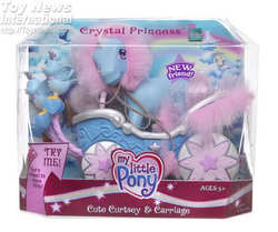 Size: 400x335 | Tagged: safe, cute curtsey, bird, g3, carriage, proof of existence, toy