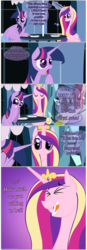 Size: 2411x6966 | Tagged: safe, artist:grievousfan, princess cadance, twilight sparkle, alicorn, pony, g4, comic, female, mare, twilight sparkle (alicorn)