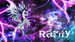 Size: 2120x1192 | Tagged: safe, artist:rubypm, rarity, alicorn, pony, g4, alicornified, female, mare, race swap, raricorn, solo, wallpaper