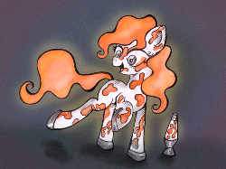 Size: 500x374 | Tagged: safe, artist:inky-draws, oc, oc only, oc:lavi, original species, pony, animated, glowing, lava lamp, solo