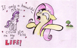 Size: 500x313 | Tagged: safe, artist:inky-draws, fluttershy, rarity, g4, animated, female, lesbian, ship:flarity, shipping