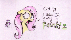 Size: 500x284 | Tagged: safe, artist:inky-draws, fluttershy, rarity, g4, animated, female, lesbian, ship:flarity, shipping