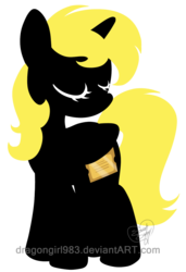 Size: 995x1453 | Tagged: safe, artist:lunarahartistry, oc, oc only, oc:ticket, alicorn, pony, alicorn oc, silhouette, simple background, solo, transparent background