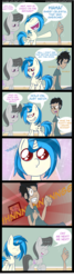 Size: 1368x5142 | Tagged: safe, artist:chavonacho, dj pon-3, octavia melody, vinyl scratch, human, g4, comic, cute, heart attack, hnnng, weapons-grade cute