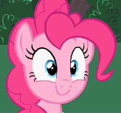 Size: 388x360 | Tagged: safe, screencap, pinkie pie, earth pony, pony, baby cakes, g4, season 2, animated, cute, diapinkes, face, female, gasp, gif, happy, mare, smiling, solo