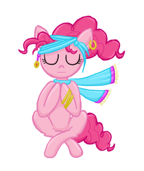 Size: 555x660 | Tagged: safe, artist:thecheeseburger, pinkie pie, g4, clothes, earring, female, madame pinkie, scarf, solo