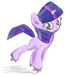 Size: 710x841 | Tagged: safe, twilight sparkle, g4, female, roller skates, skates, sketch, solo