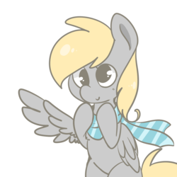 Size: 1000x1000 | Tagged: safe, artist:pegacornss, derpy hooves, pegasus, pony, g4, clothes, female, mare, scarf, solo