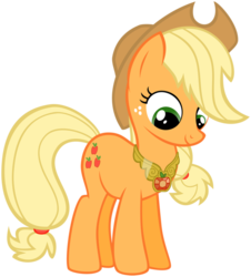 Size: 849x941 | Tagged: dead source, safe, artist:makintosh91, applejack, g4, element of honesty, elements of harmony, female, simple background, solo, transparent background, vector