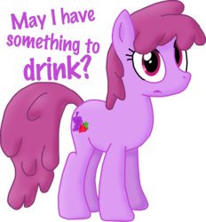 Size: 1280x1377 | Tagged: safe, artist:ajmstudios, berry punch, berryshine, g4, bronybait, cute, drink, female, solo