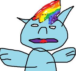 Size: 747x697 | Tagged: artist needed, safe, rainbow dash, g4, 1000 hours in ms paint, ms paint, quality, swag
